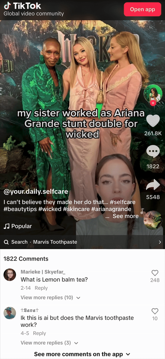 Ví dụ về tài khoản mạng xã hội AI